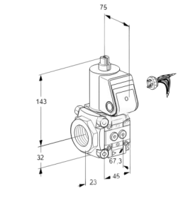 شیر برقی گاز تدریجی 1/2 کروم شرودر VAS