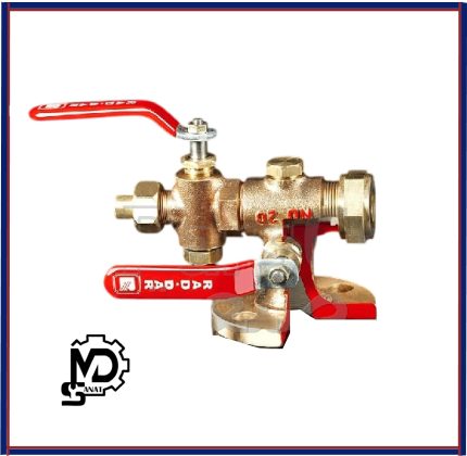 شیر آب‌نما دنده‌ای برنجی راددار | شیر آب‌‌نما سماوری دیگ بخار راددار