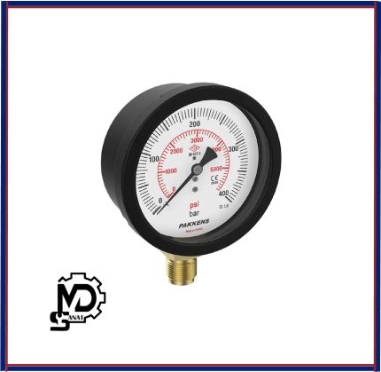 مانومتر صفحه 10 سانت استیل - برنجی خشک پکنز PAKKENS مدلMH100 | گیج فشار خشک