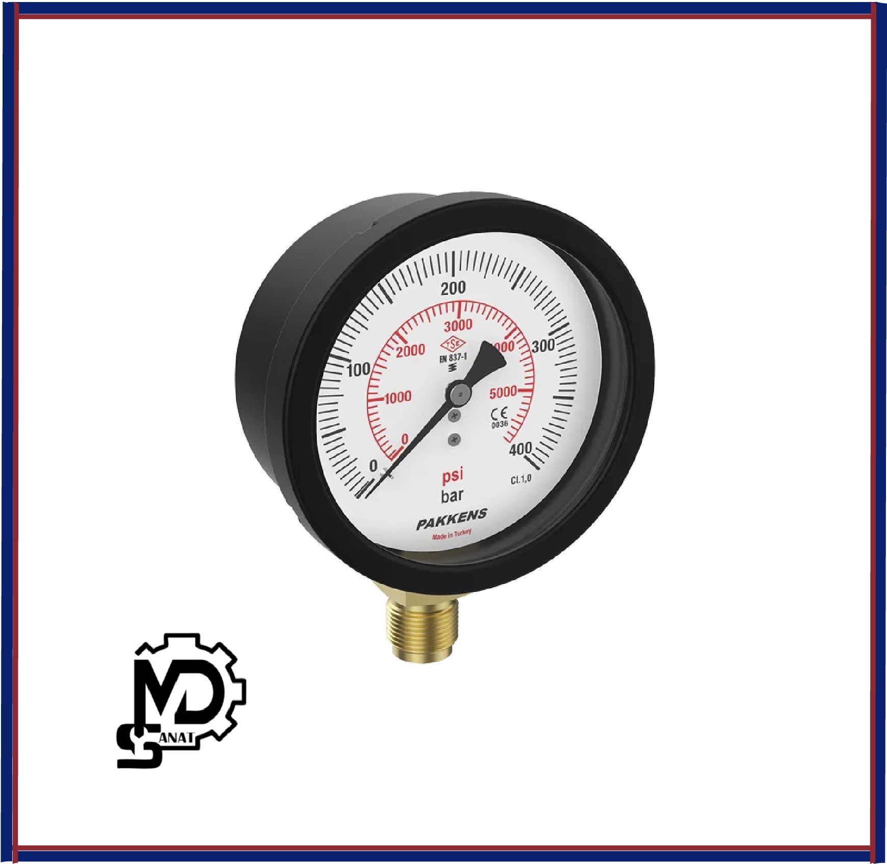 Untitled-2 مانومتر صفحه 10 سانت استیل - برنجی خشک پکنز PAKKENS مدلMH100 | گیج فشار خشک