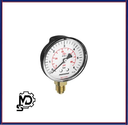مانومتر صفحه 6 سانت عمودی خشک پکنز PAKKENS مدل MG063