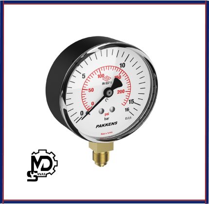 مانومتر صفحه 4 سانت عمودی خشک پکنز PAKKENS مدل MG050