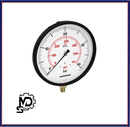 مانومتر صفحه 25 سانت استیل - برنجی خشک پکنز PAKKENS مدلMH250 | گیج فشار خشک