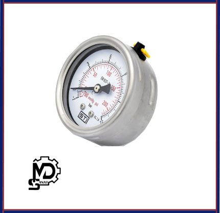 مانومتر افقی استیل برنجی(Class B) مدل GBR1202 برند ST