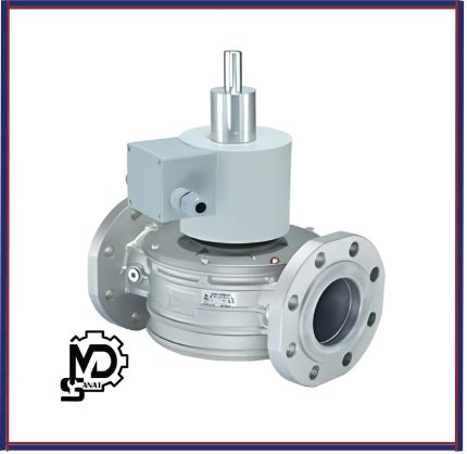 شیر برقی گاز فلنجی تدریجی 3 اینچ ستاک نرمالی کلوز | شیر برقی تدریجی ستاک