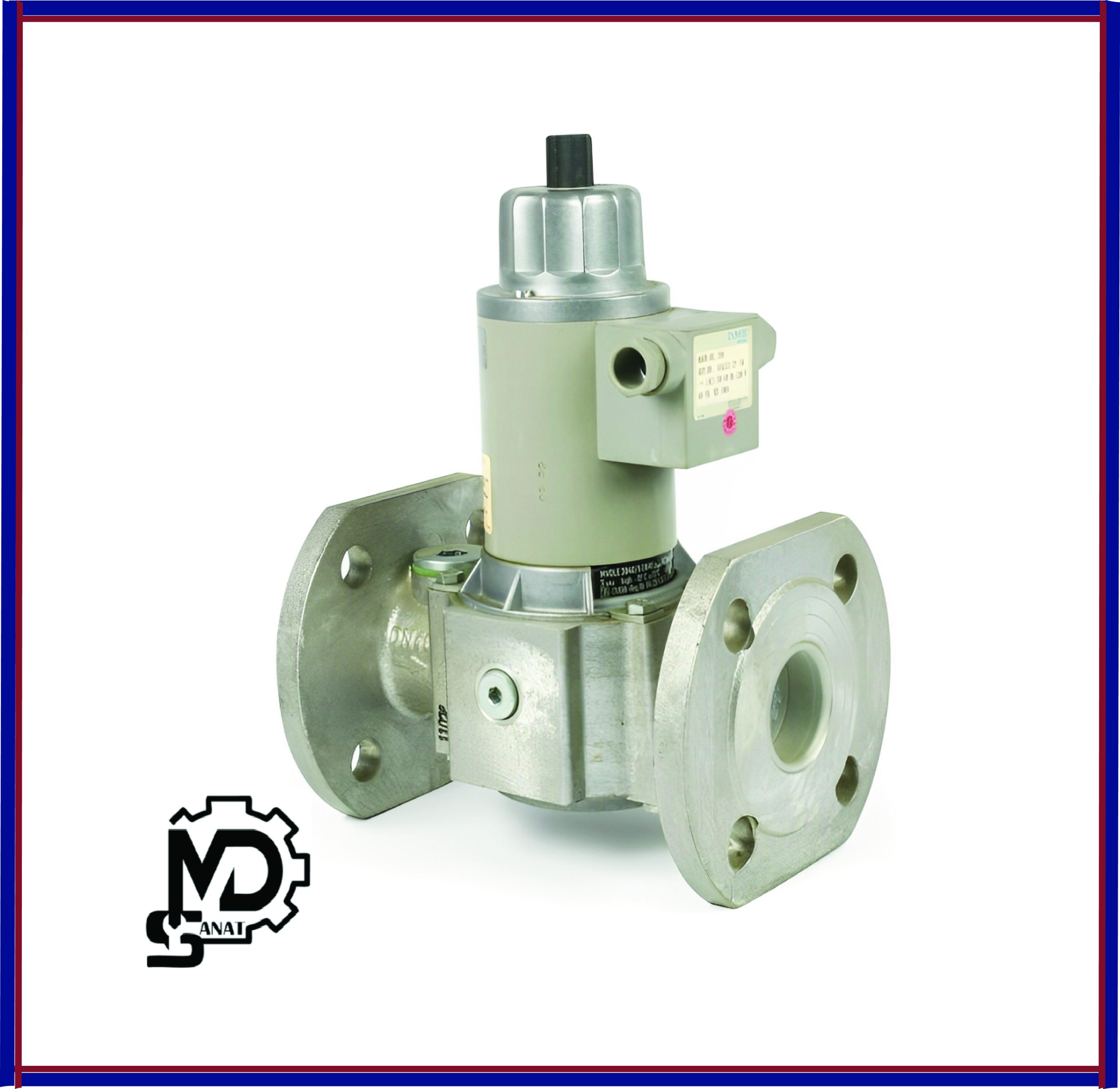 قاب مدرن صنعت534 شیر برقی تک ضرب گاز 4 اینچ دانگز فلنجی نرمالی کلوز | شیر گازی تک ضرب صنعتی